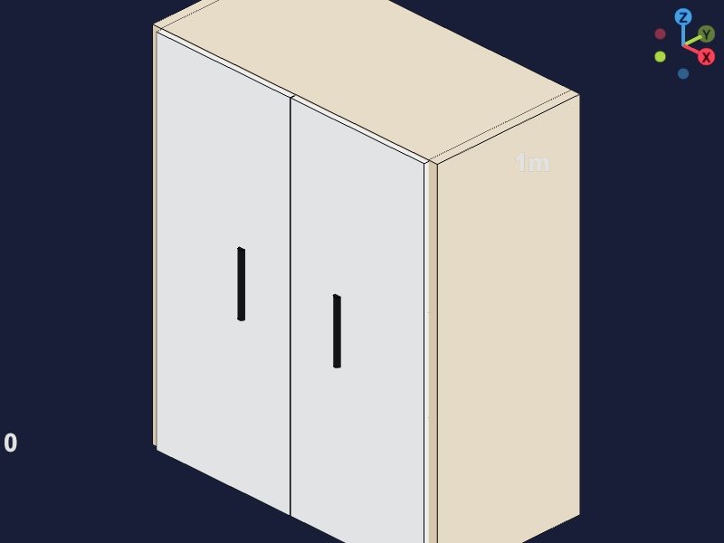 Parametrischer Wandschrank im confBuild CAD-Viewer