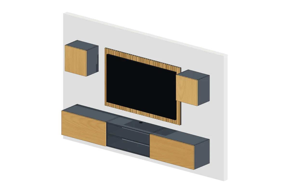 TV-Lowboard-Wand